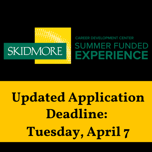 Updated application deadline: April 7